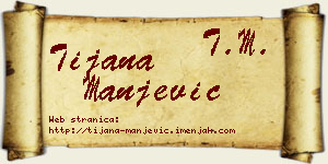 Tijana Manjević vizit kartica